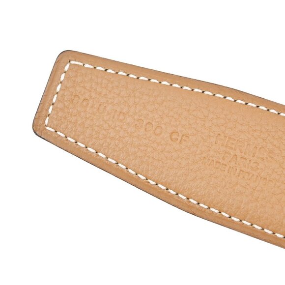 HERMES H Logo Constance Reversible Buckle Belt 80# Leather Black Brown 78RL421 - Picture 14 of 14